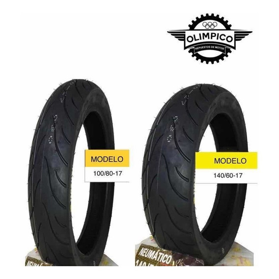 Neumático Para Moto 100/80-17 Y 140/60-17