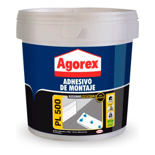 Pegamento Adhesivo De Montaje Pl 500 10 Kg Agorex