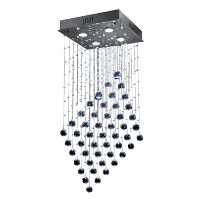 Colgante Cairel 4 Luces Gu10 Apto Gu10 40x40cm G23 Tz  Cromo Cairel