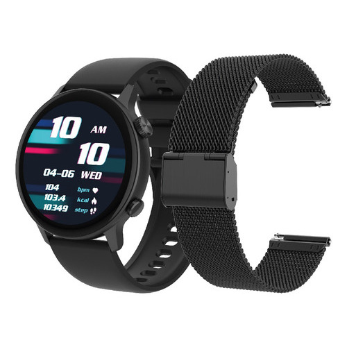 Smartwatch X-view Quantum Q9 + Malla De Ip67 Metal Color De La Caja Negro