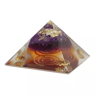 Orgonite Pirâmide De Ouro De Saint Germain - Transmutação