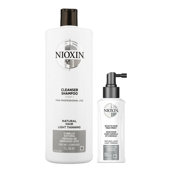 Nioxin-1 Shampoo 1000ml + Loción Capilar Cabello Natural