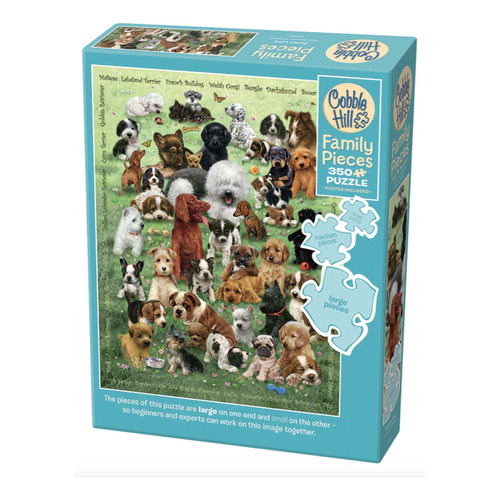 Rompecabezas Familiar Perritos Amigos 350 Pz Cobble Hill Family Puzzle Puppies