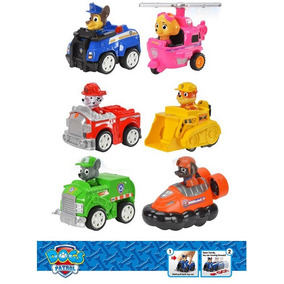 Kit 6 Patrulha Canina Bonecos Brinquedos Sua Turma Fricção