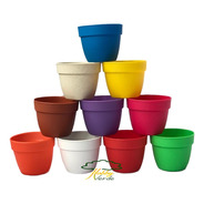 Vaso Plástico Colorido Pote 6 Mudas Plantas Suculentas 50 Ud