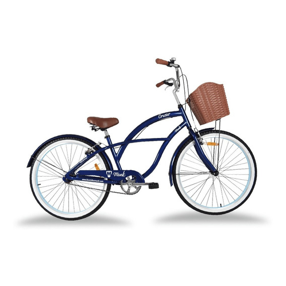 Bicicleta Urbana Aluminio Monk Crusier Rodada 26 Color Azul