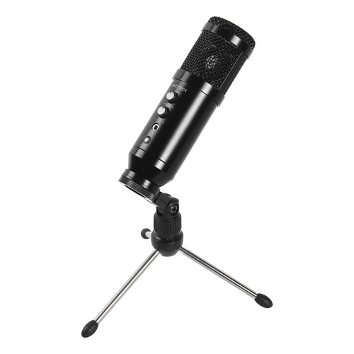 Microfono Actek Condensador Streaming Usb C Devo Plus Mc455 Color Negro
