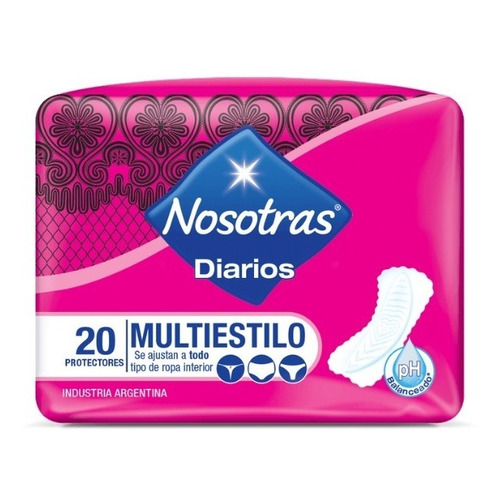 Protectores Diarios Femeninos Multiestilo Nosotras X20
