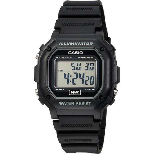 Reloj Casio Digital Unisex F-108wh-1acf Color de la correa Negro Color del bisel Negro