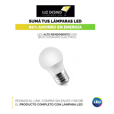 Plafon Powell Dorado Vidrio Transparente Apto Led E27 Cie