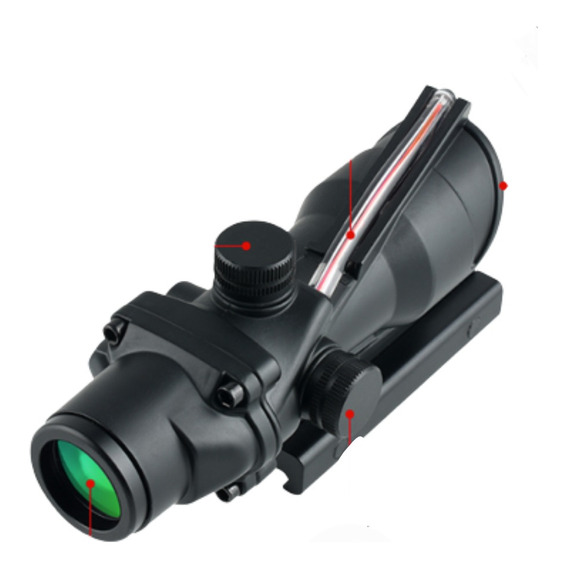 Mira Tactica Acog 4x32 Rojo Air Militares Holografica Xtrc C