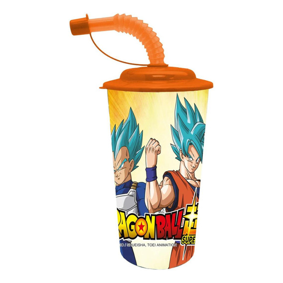 Vaso Con Bombilla 450ml Dragon Ball Super Pronobel