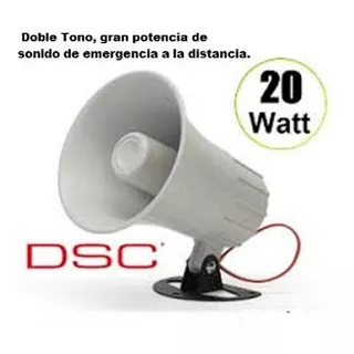 Sirena Dsc Exterior 12v 20w 105db Con Gabinete Metalico 