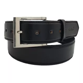 Cinturon De Piel Bufalo Color Negro Talla 34