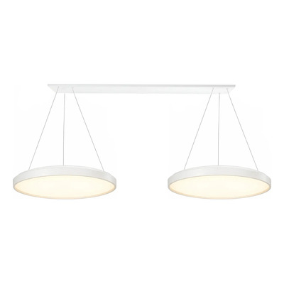 Colgante Led Moderno Blanco Doble Orion Control Remoto Ld Blanco