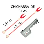 Chicharra Arreador Ganado De Pilas Con 2 Varas! 54cm Y 29cm 