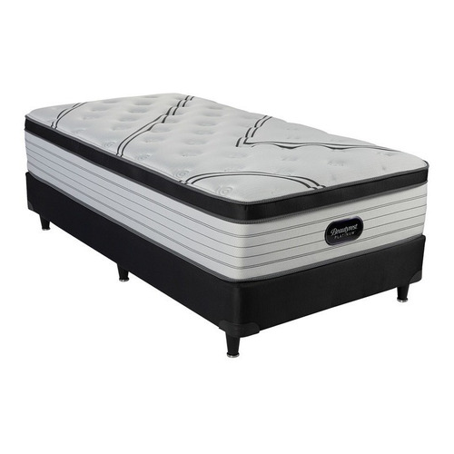 Simmons Beautyrest Platinum Beautyrest Platinum Blanco/Gris oscuro 1 plaza 200 cm 100 cm No