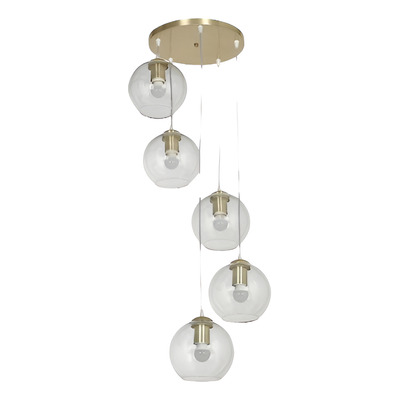 Colgante Plafon 5 Luces Globos Moderno Minimalista Global