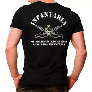 Camiseta Militar Estampada Infantaria | Preta - Atack