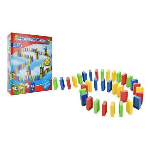 100 Fichas Multicolores Domino Para Jugar Juego De Mesa Caja