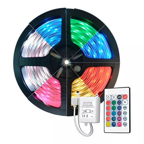 Fita Led RGB 14,4w 12V ip20 com Controle remoto Led Art - Loja