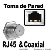 Rj-45 Cat5e+ 1coaxial Toma De Pared Ref: Fac32 Computoys Sas