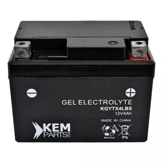 Bateria De Moto Kem Parts Gel Ytx4lbs 12v Med 114x71x86 Cuot