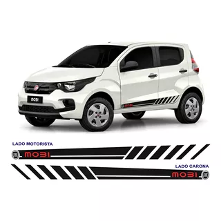 Kit Fiat Mobi Faixas Lateral Adesivos  Sport 2016 A 2019 Way