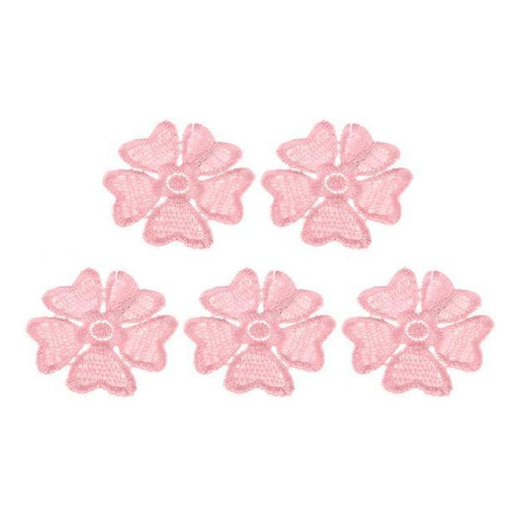 6x5 Piezas Bordado Flor Coser Parche Insignia Ropa Tela