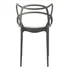 Silla De Comedor Allegra Moderna Apilable Color Grafito X4 Garden Life