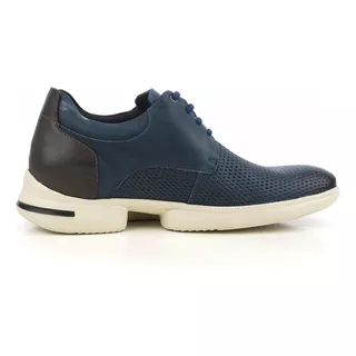 Zapato Casual Logan Azul Max Denegri +6cms De Altura