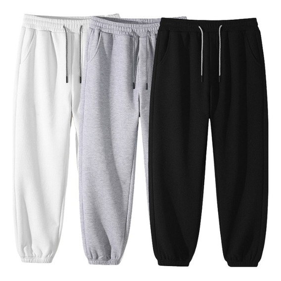 3pcs Pantalón Deportivo De Casual Holgados Hombre Y Mujer