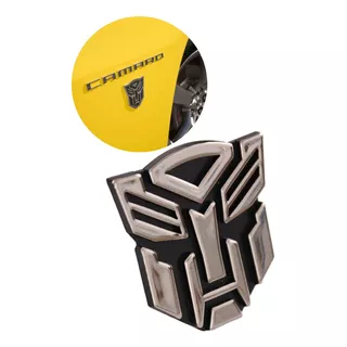 Emblema Resinado Adesivo Transformers Cromado 6,5x6