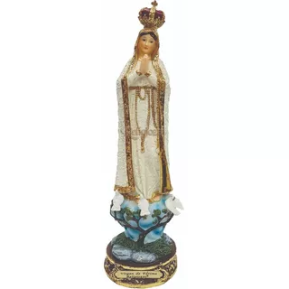 Virgen De Fatima Dorada 40cm Poliresina 530-77068 Religiozzi