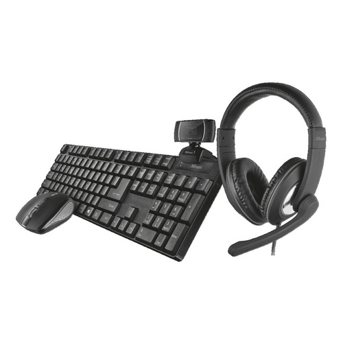 Teclado + Mouse + Auricular + Webcam Trust Qoby 4-in-1 Home