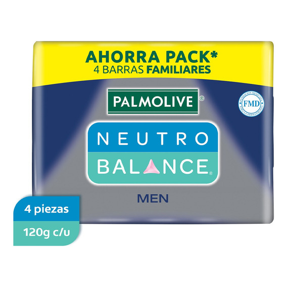 4 Jabónes De Baño Palmolive Neutro Balance Men De 120g C/u