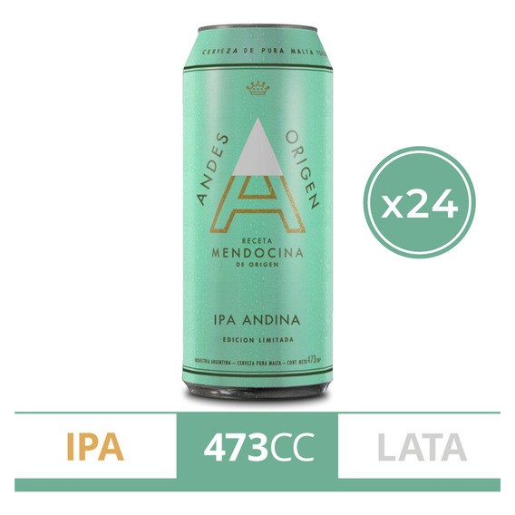 Cerveza Andes Origen Ipa 473ml Pack X 24 Uni
