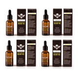 4 Pzs Aceite Para Barba Larga 30ml Maxcare