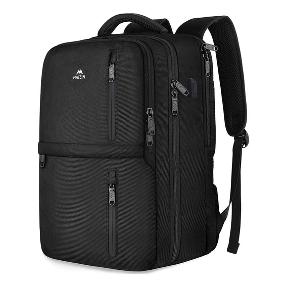 Mochila De Viaje Hombre 40L Grande Aprobado Por Avión 10kg Para Laptop De 17 Pulgadas 1197 Negro