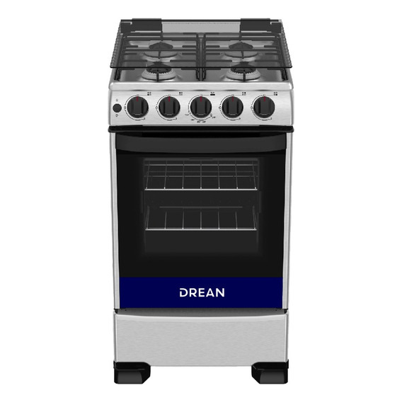 Cocina Drean CD5003MI a gas/eléctrica 4 hornallas  acero inoxidable 220V puerta con visor