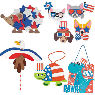 Surtido De Kit De Manualidades Fun Express Patriotic Animal 