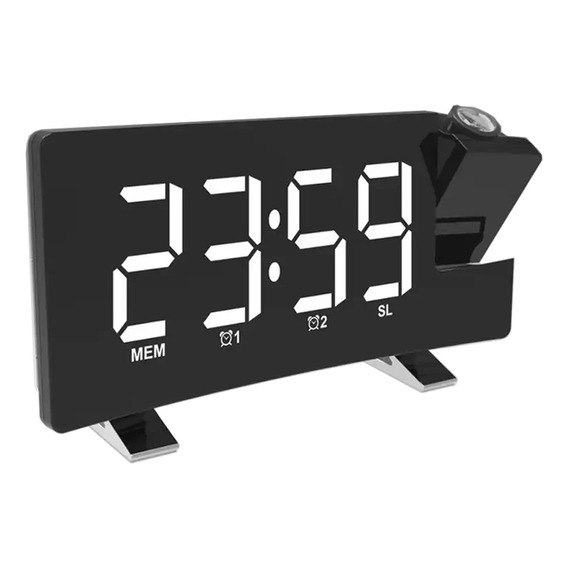  Reloj Digital Alarma Despertador Proyector Led Pared Techo