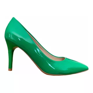 Zapato Formal O De Fiesta Taco Aguja Color Verde