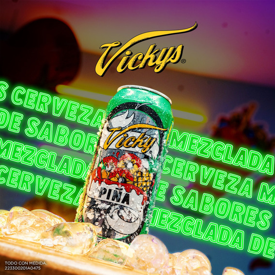 Cerveza Victoria Vicky Piña 24 Latas Con 473ml