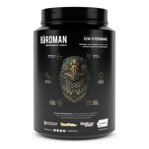 Birdman Falcon Performance Proteina Vegetal Premium 1.140 Kg Sabor Golden vanilla