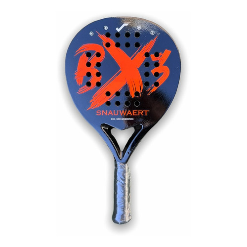 Paleta De Padel Snauwaert Bx3 Color Negro Con Naranja Fluo