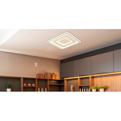 Plafon Led Gap Cuadrado Deco Diseño Moderno Luz Desing