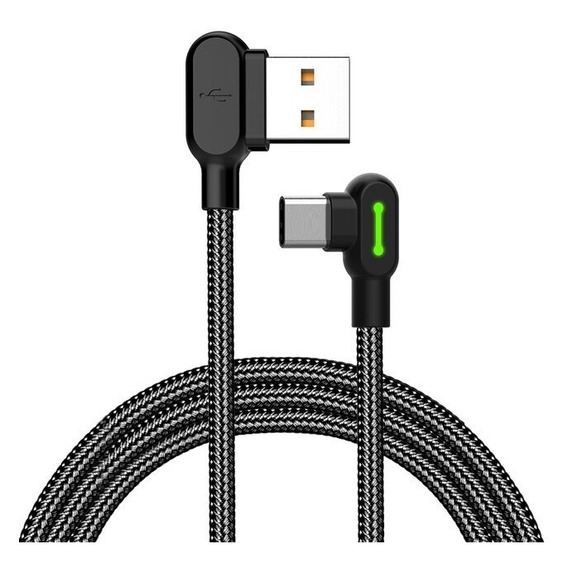 Cable Tipo L90° Mcdodo Usb-c A Usb-a 1.8 Mt Carga Rápida Led