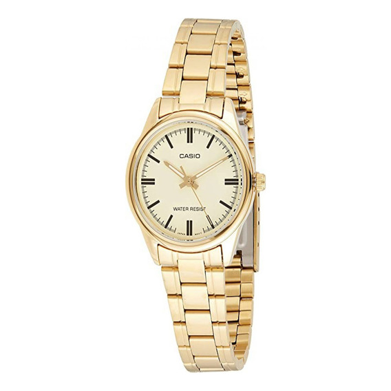 Reloj Para Mujer Casio Casio Ltp-v005g-9audf Dorado