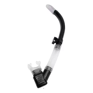 Respirador Tubo Snorkel Mergulho Aero Pro Siliprene Seasub Cor Preto